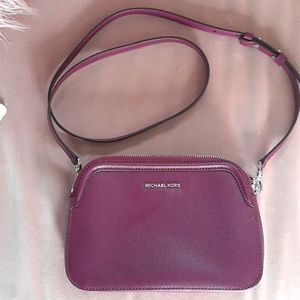 MICHAEL KORS Dark Pink Crossbody Purse
